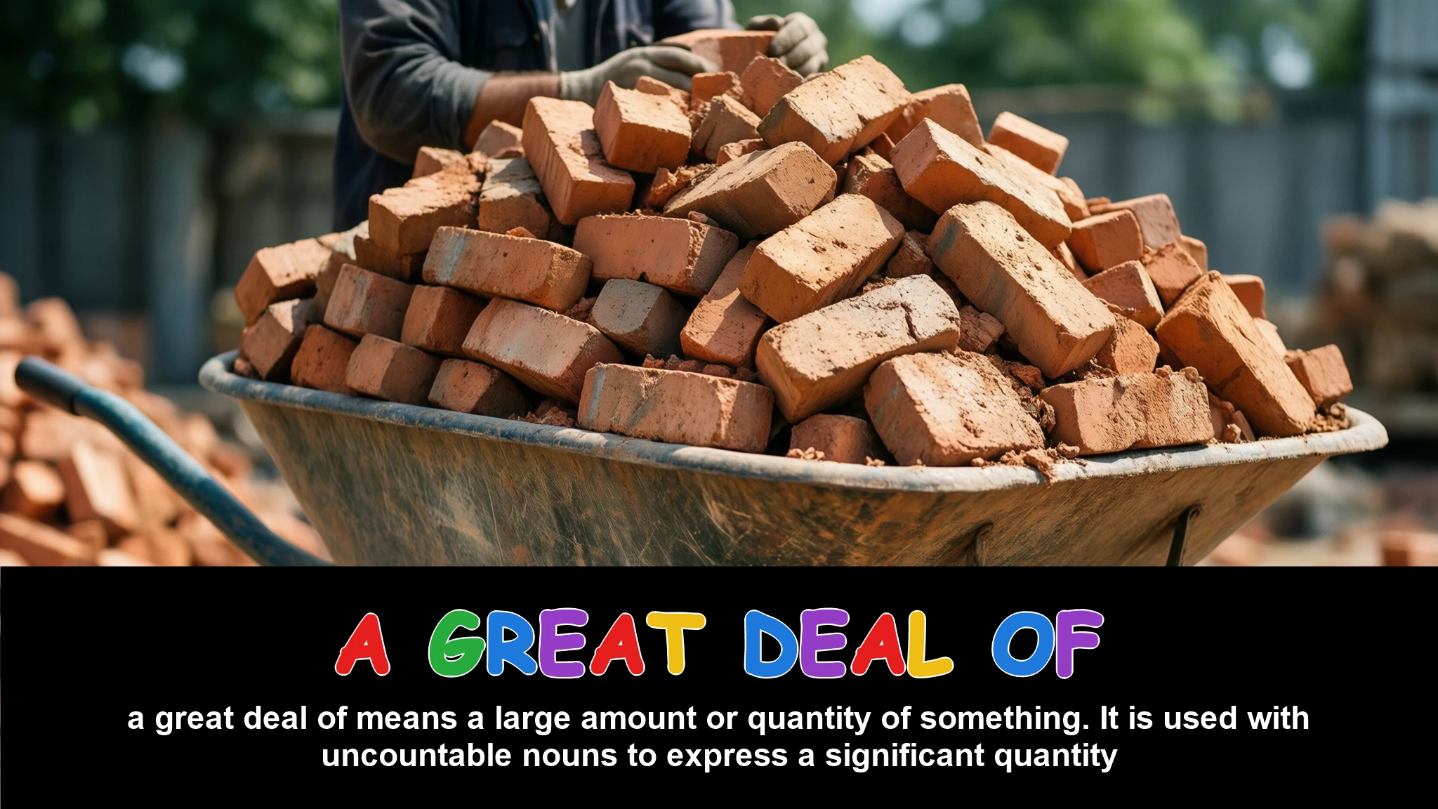English Illustration for a great deal of